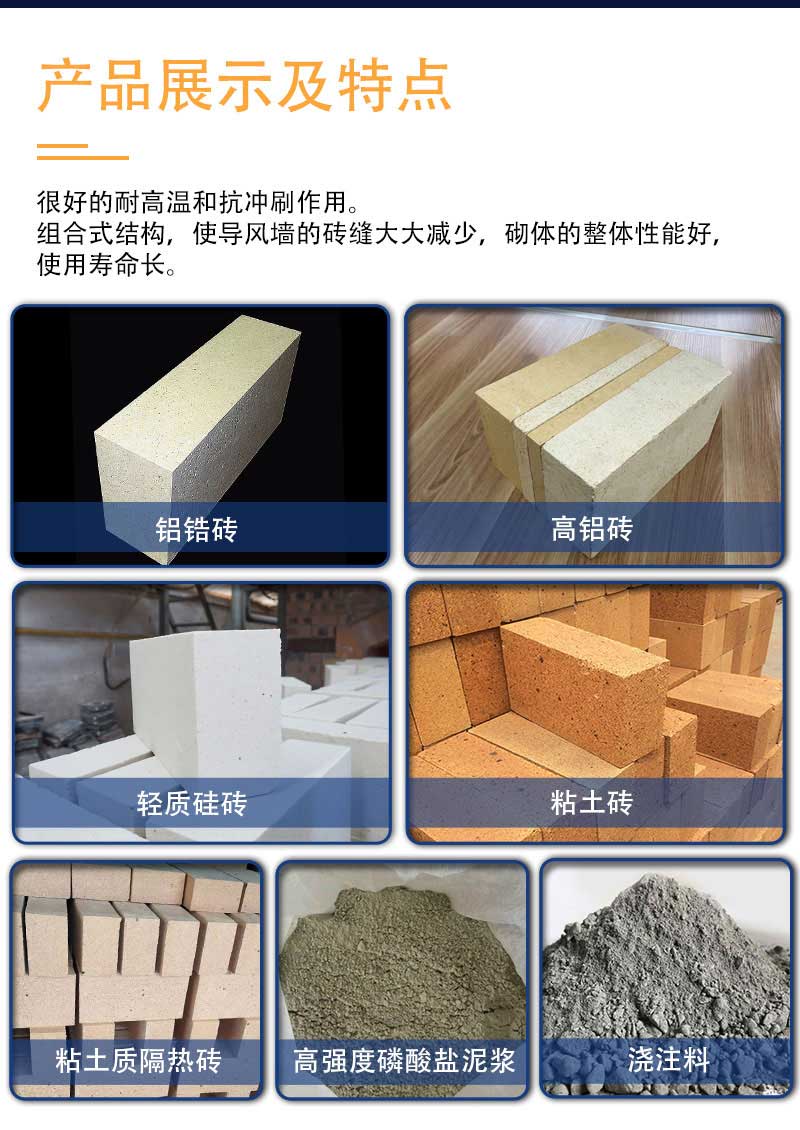球團豎爐用耐火材料產品展示